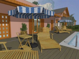 3D imanje, bazen i sauna